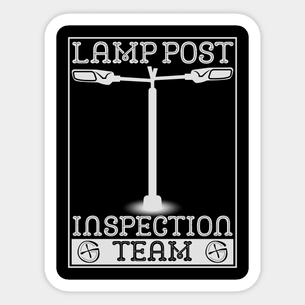 Lamp Post Inspection Team Sticker by The WYLD Tribe